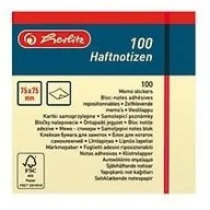 Artykuły biurowe - Herlitz  Karteczki samoprzylepne 75/75/100K żółte - miniaturka - grafika 1