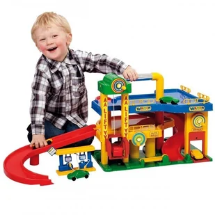 Wader POLESIE Garaż Nr1 z samochodami pudełko - Tory, garaże, parkingi - miniaturka - grafika 2