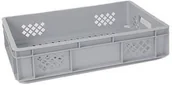 Pojemniki przemysłowe - Artech Pojemnik skrzynka plastikowa niska EURO 130-5 SZARA AZART niska 130 SZARA AZART - miniaturka - grafika 1