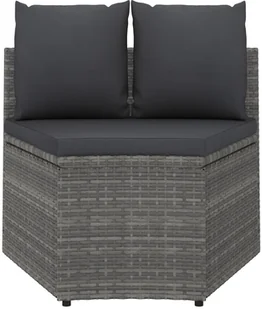 vidaXL vidaXL 2-częściowa sofa ogrodowa z poduszkami polirattan szara 310468 - Sofy ogrodowe - miniaturka - grafika 4