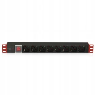 Techly Listwa zasilająca PDU Rack 19" 1U 8x Schuko 250V/16A kabel C14 2m pod UPS 025725 - Akcesoria do szaf serwerowych - miniaturka - grafika 2