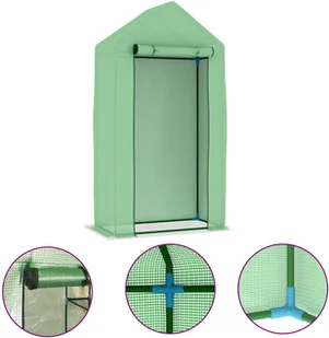 vidaXL Szklarnia ogrodowa, stalowa konstrukcja, 0,5 m, 1x0,5x1,9 m - Szklarnie ogrodowe - miniaturka - grafika 2