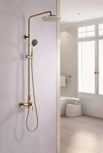 Blue Water Zestaw prysznicowy natynkowy DEN-ZKPN.400 kolor ZŁOTY BW-5901730616064) - Zestawy prysznicowe - miniaturka - grafika 2