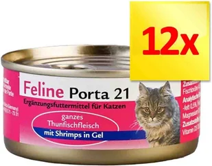 Porta 21 Zestaw Feline 12 x 90 g - Tuńczyk z krewetkami - Mokra karma dla kotów - miniaturka - grafika 2