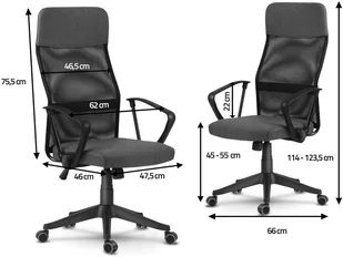 Fotel biurowy, krzesło biurowe Sofotel Fotel biurowy z mikrosiatki Sofotel Sydney ciemnoszary 2450 - Fotele i krzesła biurowe - miniaturka - grafika 11