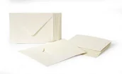 Koperty - Galeria Papieru PAPETERIA baza kremowa do zaproszeń A6 + C6 opakowanie 10szt kart + 10 szt kopert 283102 - miniaturka - grafika 1