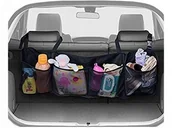 Akcesoria do fotelików - ORGANIZER NA TYLNI FOTEL DO BAGAŻNIKA AUTA -czarny - miniaturka - grafika 1