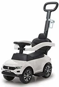 Jeździki dla dzieci - Jamara 460463 Rutscher VW T-ROC 3in1-Kippschutz, Kofferraum, Schub-und Haltestange mit Lenkfunktion, Rückenlehne, seitlichen Schutzbügel, ausziehbare Fußauflage, Sound/Hupe am Lenkrad, weiß - miniaturka - grafika 1