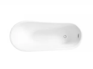 Besco Wanna wolnostojąca Calima 170x74 cm + maskownice syfonu w kolorze złotym - Wanny - miniaturka - grafika 5