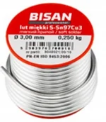 Akcesoria do lutowania - Spoiwo Lutownicze Cyna Z Topnikiem 3mm 250g 1szt - miniaturka - grafika 1