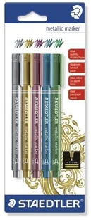 Staedtler MARKERY METALICZNE K.OKR. M 1-2mm 5 KOLORÓW - Markery permanentne - miniaturka - grafika 3