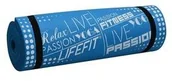 Maty do jogi - Mata LIFEFIT YOGA MAT EXKLUZIV PLUS 180x60x1,5cm Niebieska - miniaturka - grafika 1