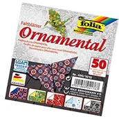 Podobrazia, bloki, papiery - Folia składane papierowe arkusze ozdobne do Origami o gramaturze 80 g/m2, 50 arkuszy posortowanych w 5 motywach., 10 x 10 cm - miniaturka - grafika 1