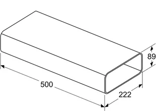 Bosch Płaski kanał prosty 500mm Bosch do płyty Bosch PVQ711F15E) HEZ9VDSM1 - Akcesoria do wentylacji i klimatyzacji - miniaturka - grafika 2