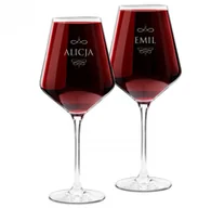 Gadżety dla niej i dla niego - Murrano Kieliszki avant-garde x2 z grawerem dla pary 2xSKI-AG-011 - miniaturka - grafika 1