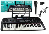 Projektory dla dzieci - Keyboard Organy 328-06 Mikrofon Zasilacz Czarny - miniaturka - grafika 1