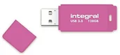 Huby USB - Integral Neon USB 3.0 Flash Drive, rose 128 GB INFD128GBNEONPK3.0 - miniaturka - grafika 1