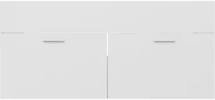 vidaXL vidaXL Zestaw mebli łazienkowych, wysoki połysk, biały, płyta wiórowa - Meble łazienkowe - miniaturka - grafika 42