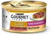 Mokra karma dla kotów - Purina GOURMET Gourmet 12176194 Mokra Karma z Kaczką i Indykiem dla Dorosłych Kotów, 12 x 85 g 12176194 - miniaturka - grafika 1