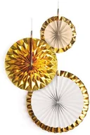 Gadżety dla niej i dla niego - Amscan Rozeta wisząca "Classic" złoty 3 szt 9904628 - miniaturka - grafika 1