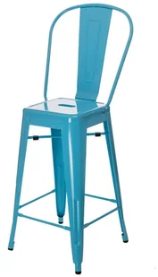 D2.Design Stołek barowy Paris Back niebieski inspirowany Tolix 41443 - Taborety i hokery - miniaturka - grafika 2