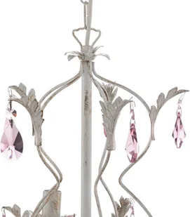 Euluna Żyrandol Kate, 5-punktowy biały, różowe kryształki - Lampy sufitowe - miniaturka - grafika 4