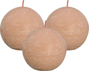 Bolsius Świeca kula rustykalna Shine 25H 7,6CM 3szt MGLISTY RÓŻ BOLSIUS3556 - Świece - miniaturka - grafika 2