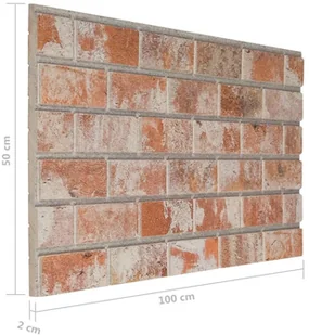 VidaXL Panele ścienne 3D, wzór czerwonej cegły, 10 szt., EPS 149581 - Płytki ceramiczne - miniaturka - grafika 7