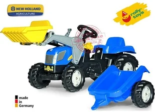 Rolly Toys Traktor KID New Holland z łyżką i przyczepą - 23929 - Jeździki dla dzieci - miniaturka - grafika 6