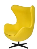 Fotele - King Home Fotel 83x107x72cm Egg musztardowy/czarny JH-026.MUSZTARDA.21B - miniaturka - grafika 1