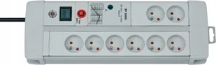 Brennenstuhl Listwa zasilająca Listwa przeciwprzepięciowa Premium Line DUO 30kA 8x230V jasnoszara 3m 1256554828 1256554828 - Listwy zasilające - miniaturka - grafika 2