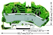 Kostki, złączki, wtyczki - WAGO Terminal przewodzący ochronny WAGO 12 mm Sprężynowe Alokacja Terre zielono-żółty 2016-7607 20 szt 2016-7607 - miniaturka - grafika 1