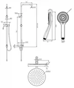 Zestawy prysznicowe - Omnires Yosemite Zestaw prysznicowy ścienny z deszczownicą chrom SYSYOSEMITELUXCR - miniaturka - grafika 1
