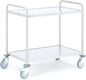Inne urządzenia handlowo-usługowe - AJ Wózek ze stali nierdzewnej z 2 półkami 23268 - miniaturka - grafika 1