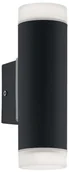 Lampy ogrodowe - Eglo Kinkiet LAMPA elewacyjna RIGA-LED 10W 96505 zewnętrzna OPRAWA ogrodowa TUBA ścienna outdoor IP44 czarna 96505 - miniaturka - grafika 1