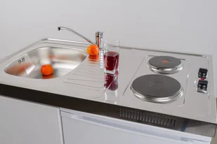 Pyramis Minikuchnia 5w1 MK 100x60 pełna zabudowa komora zlewu PRAWA lodówka płyta zlew szafka - Zestawy zintegrowane AGD - miniaturka - grafika 8