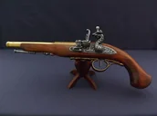Repliki - broń - Denix SA REPLIKA PIRACKI PISTOLET NA STOJAKU MODEL 1129L+800 1129L+800 - miniaturka - grafika 1