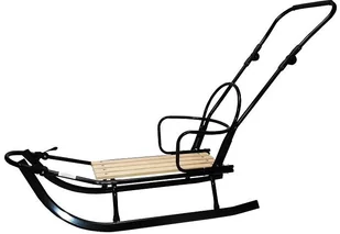 Matpol Sanki Kubuś 2 z oparciem i pchaczem czarne 3877 - Sanki i ślizgacze - miniaturka - grafika 3