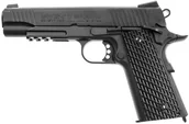 Wiatrówki karabinki - CyberGun Wiatrówka Swiss Arms SA1911 Tactical Rail 4,5 mm - black (288513) - miniaturka - grafika 1