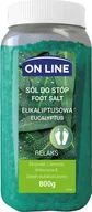 Kosmetyki do kąpieli - On Line Relaks 800 g Sól do stóp eukaliptusowa On Line - miniaturka - grafika 1