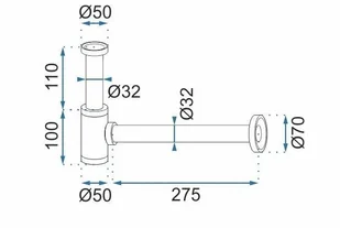 Rea łazienka z wyobraźnią Uniwersalny syfon z korkiem klik klak Light Gold do umywalek A5692 A5692 - Syfony - miniaturka - grafika 7