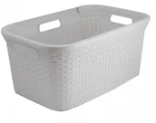 Kosze na bieliznę - Curver Kosz do przenoszenia prania Natural Style, jasnoszary - miniaturka - grafika 1