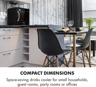Klarstein Beersafe L Onyx lodówka na napoje A+ LED ruszty z metalu szklane drzwi czarna - Szafy i witryny chłodnicze - miniaturka - grafika 2