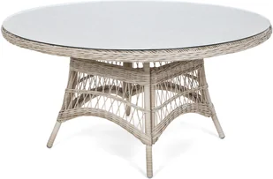 HOME &amp; GARDEN Meble ogrodowe technorattanowe Sycylia Round 150 cm Light Grey / Grey Melange 6+1 795274 - Meble ogrodowe - miniaturka - grafika 3