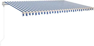 VidaXL Lumarko Automatycznie zwijana markiza, LED i czujnik wiatru, 500x350 cm 3069032 VidaXL - Markizy - miniaturka - grafika 3