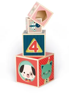 Janod DREWNIANA PIRAMIDA wieża Baby Forest J08016 - Klocki - miniaturka - grafika 10