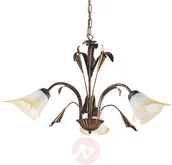 Lampy sufitowe - ONLI Lampa wisząca Lucrezia 3-punktowa, brązowa - miniaturka - grafika 1