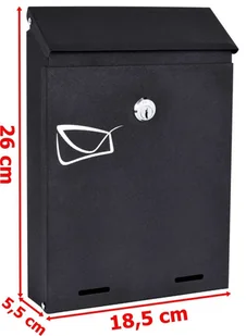 Lumarko Lumarko Skrzynka na listy ODVIN - czarna SKRZYNKA ODVIN  Goc - Skrzynki na listy - miniaturka - grafika 12