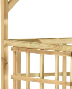 vidaXL Lumarko Pergola na dwa kosze na śmieci, impregnowane drewno sosnowe! 316063 - Kratki i pergole - miniaturka - grafika 6