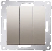 Wyłączniki światła i elektryczne - Simon Łącznik podtynkowy 54 DW31.01/44 potrójny złoty mat DW31.01/44 - miniaturka - grafika 1